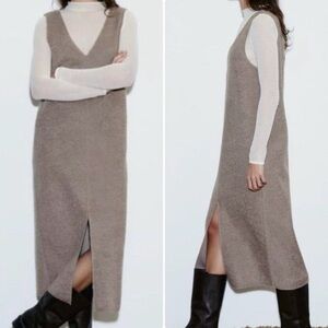 Zara Tan Backless Dress